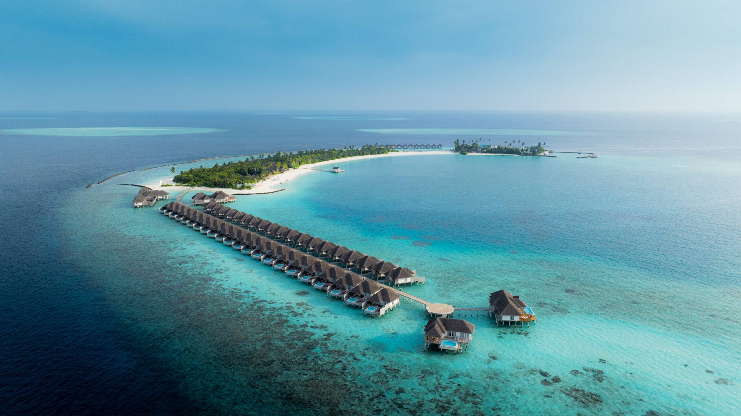Maldives island and lagoon